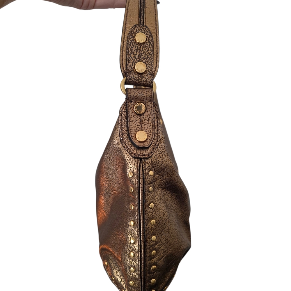 Metallic Bronze Studded Hobo Bag - Women - Picture 4 of 8